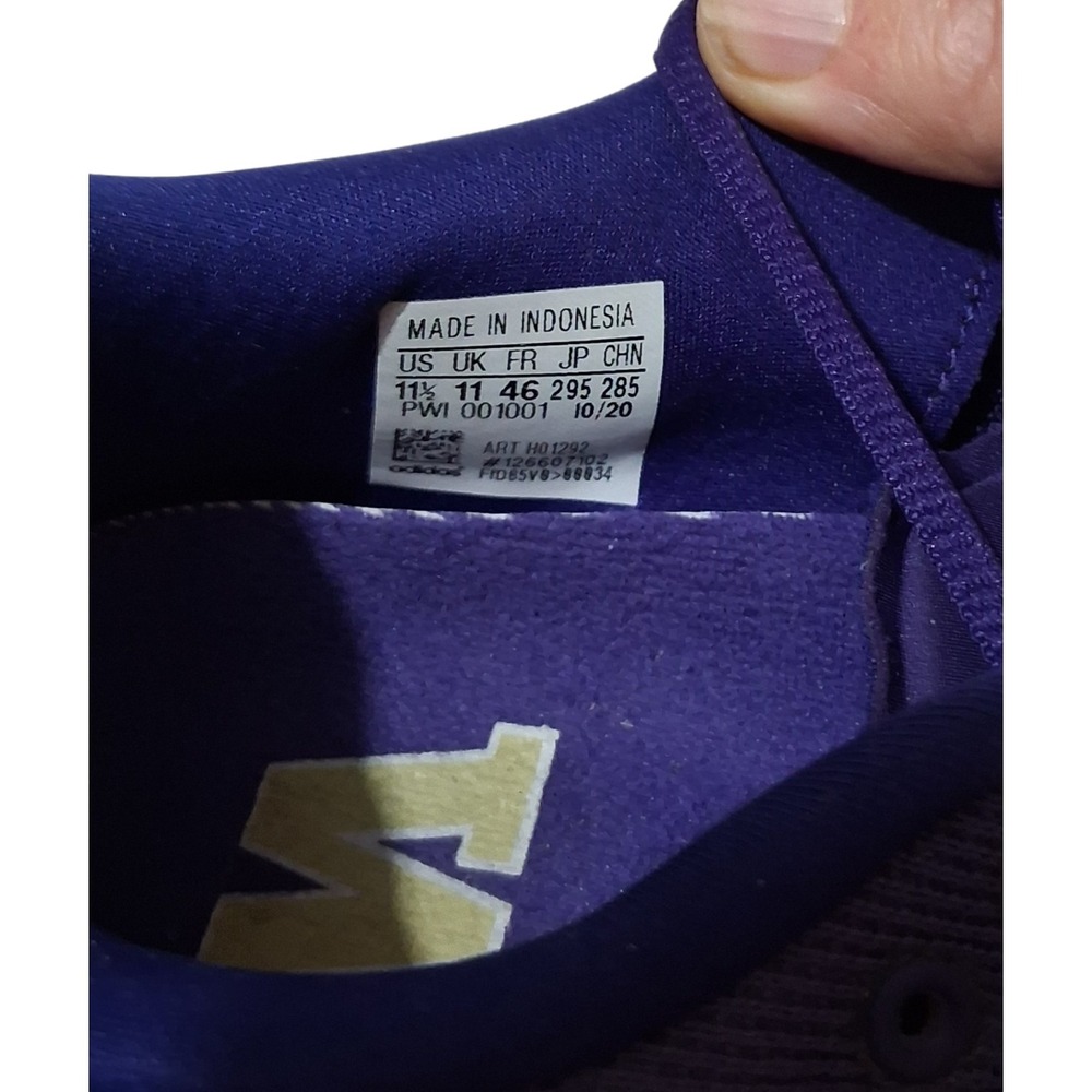 Washington Huskies Shoes Adidas Supernova Mens Size 11.50 Bounce Three Stripe UW - Picture 8 of 8